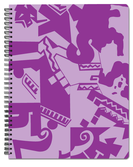 Notebook cover Illustration in purple 