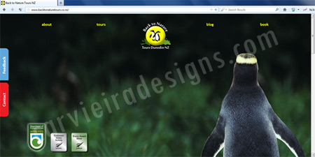 Back to Nature Tours Web Page Design